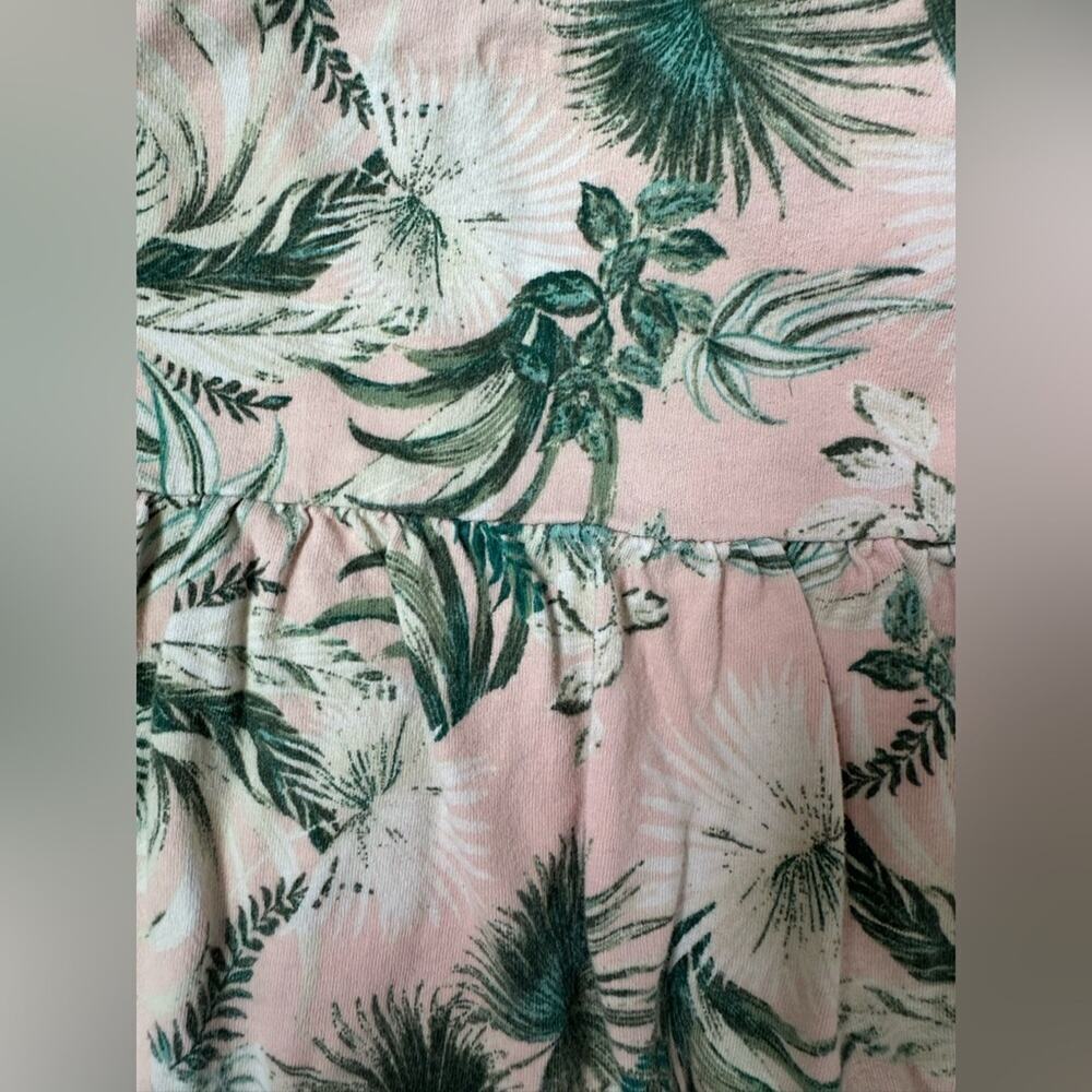Toddler Tropical Print Pink and Green Dress - Picture 5 of 5